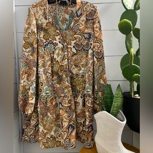 No Brand/ Size Large/ Paisley Pattern/ Western Style, necklace earrings included